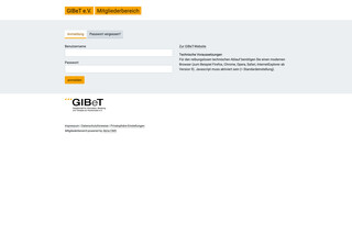 Mitgliederbereich GIBeT, Stand 22.03.2021